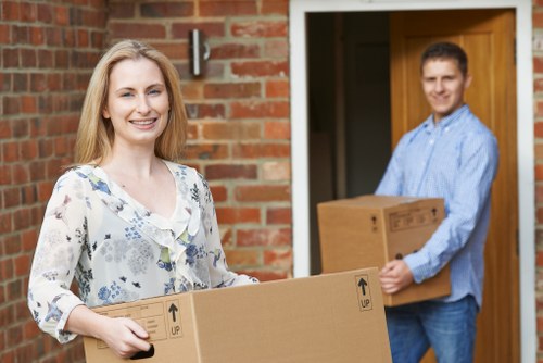 Careful loading of furniture into a removal van in Hampstead